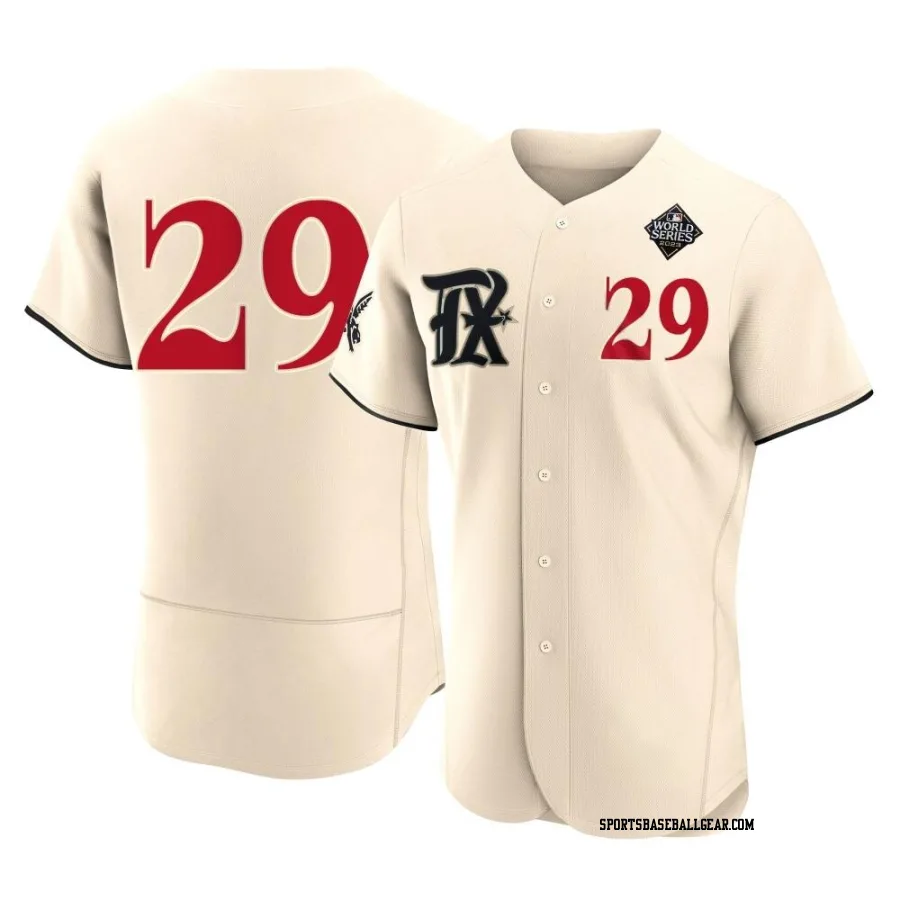 Adrian Beltre Men's Texas Rangers Cream Authentic 2023 City Connect 2023 World Series Jersey