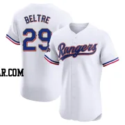 Adrian Beltre Men's Texas Rangers Gold Elite White 2024 Collection Jersey