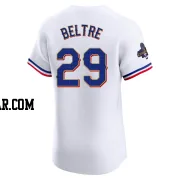 Adrian Beltre Men's Texas Rangers Gold Elite White 2024 Collection Jersey