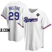 Adrian Beltre Men's Texas Rangers White Replica Home 2023 World Series Jersey