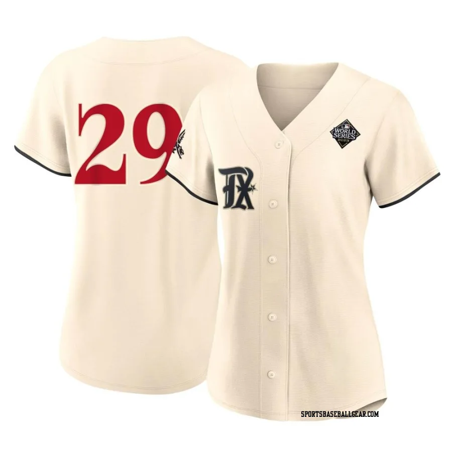 Adrian Beltre Women's Texas Rangers Cream Authentic 2023 City Connect 2023 World Series Jersey