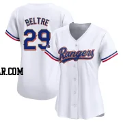 Adrian Beltre Women's Texas Rangers Gold Limited White 2024 Collection Jersey