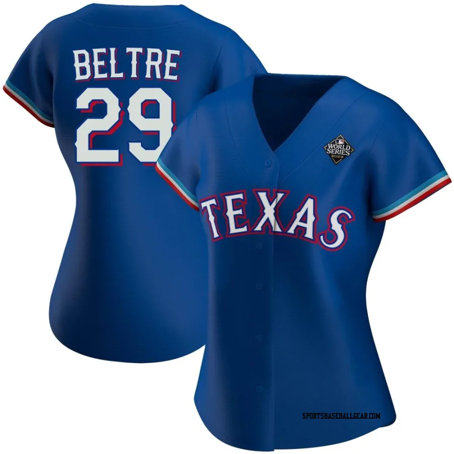 Adrian Beltre Women's Texas Rangers Royal Authentic Alternate 2023 World Series Jersey