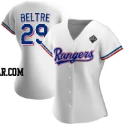 Adrian Beltre Women's Texas Rangers White Authentic Home 2023 World Series Jersey