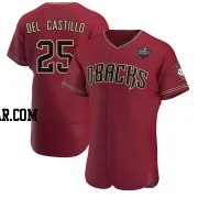 Adrian Del Castillo Men's Arizona Diamondbacks Authentic Crimson Alternate 2023 World Series Jersey