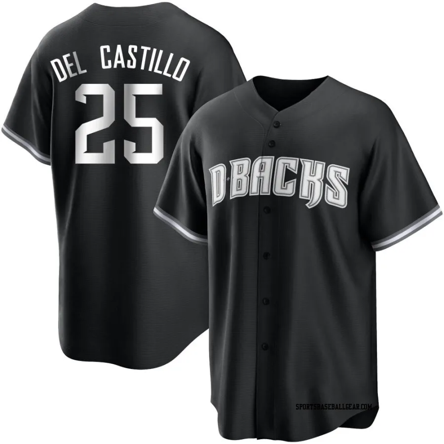 Adrian Del Castillo Men's Arizona Diamondbacks Black/White Replica Jersey