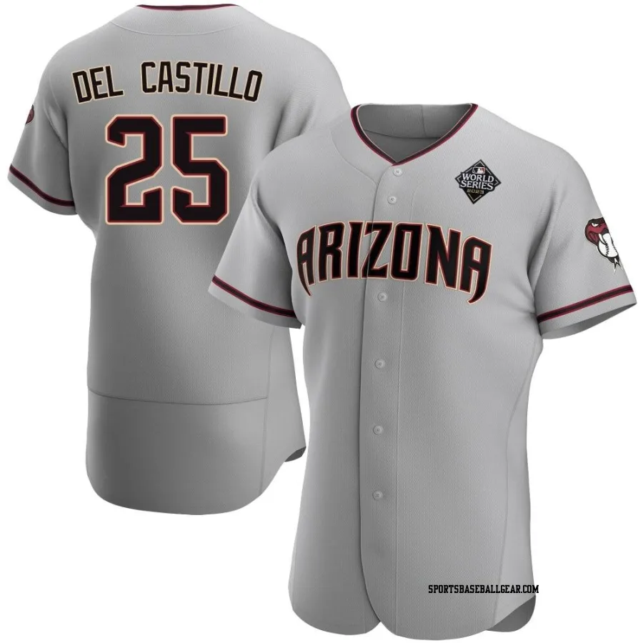 Adrian Del Castillo Men's Arizona Diamondbacks Gray Authentic Road 2023 World Series Jersey