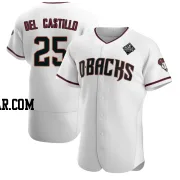 Adrian Del Castillo Men's Arizona Diamondbacks White Authentic Crimson Home 2023 World Series Jersey