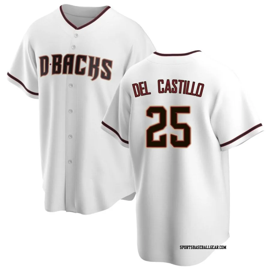 Adrian Del Castillo Men's Arizona Diamondbacks White Replica Home Jersey