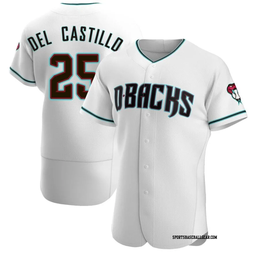 Adrian Del Castillo Men's Arizona Diamondbacks White/Teal Authentic Alternate Jersey