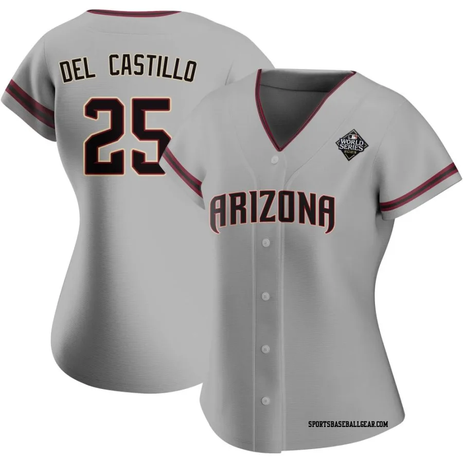 Adrian Del Castillo Women's Arizona Diamondbacks Gray Authentic Road 2023 World Series Jersey