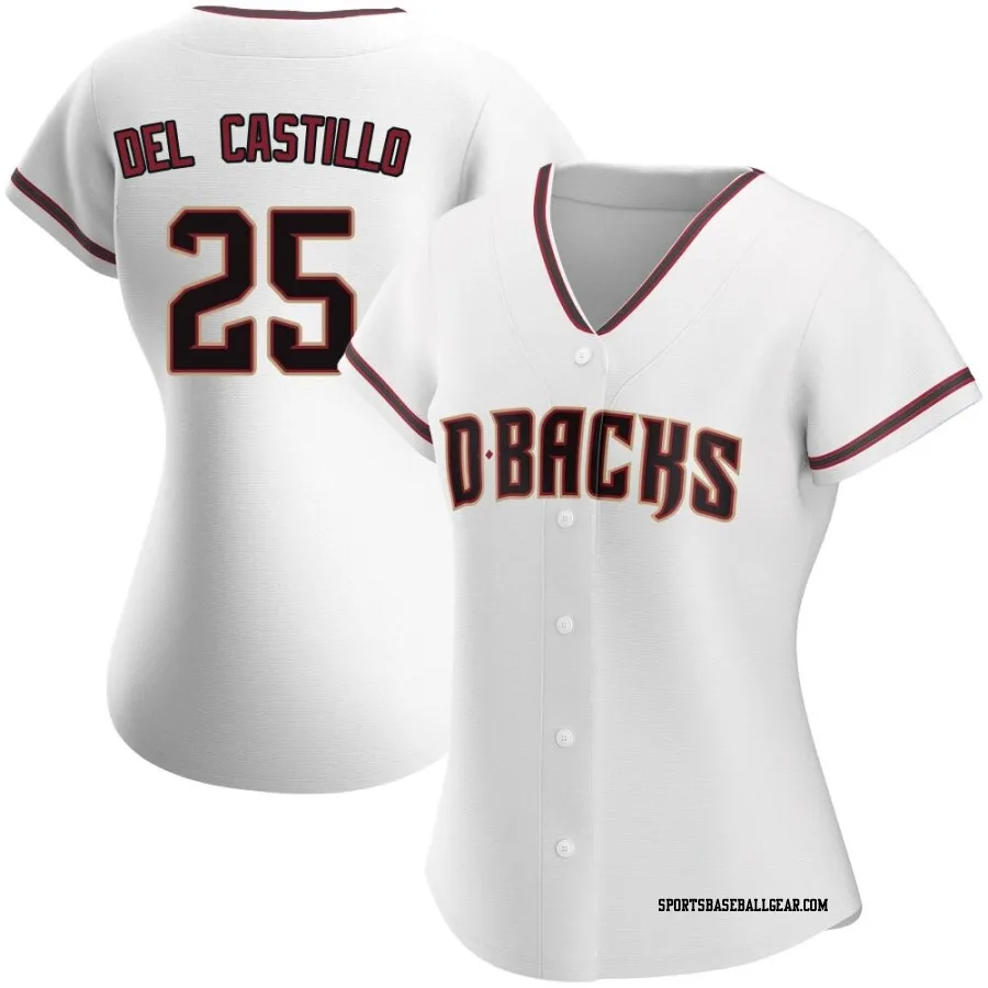 Adrian Del Castillo Women's Arizona Diamondbacks White Authentic Home Jersey