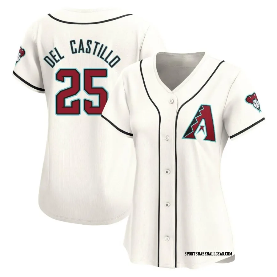 Adrian Del Castillo Women's Arizona Diamondbacks White Limited Home Jersey