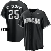 Adrian Del Castillo Youth Arizona Diamondbacks White Replica Black 2023 World Series Jersey