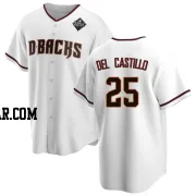 Adrian Del Castillo Youth Arizona Diamondbacks White Replica Home 2023 World Series Jersey