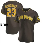 Adrian Gonzalez Men's San Diego Padres Brown Authentic Road Jersey