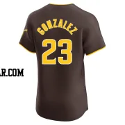 Adrian Gonzalez Men's San Diego Padres Brown Elite Road Vapor Premier Jersey