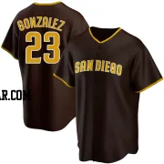 Adrian Gonzalez Men's San Diego Padres Brown Replica Road Jersey