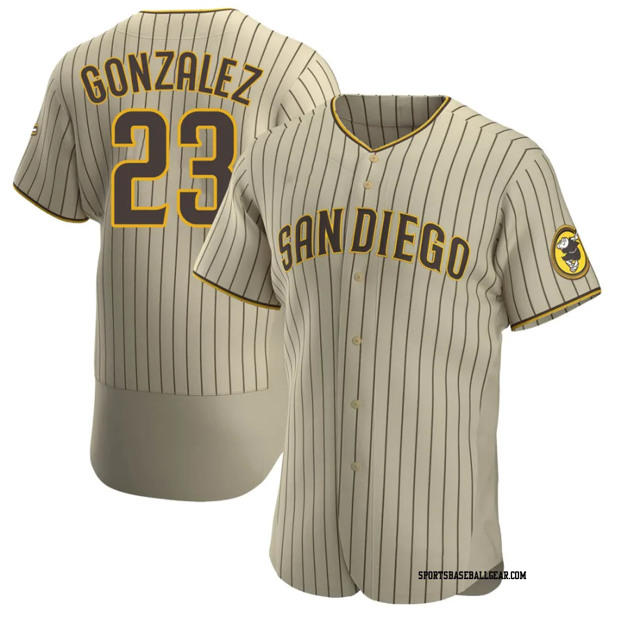 Adrian Gonzalez Men's San Diego Padres Tan/Brown Authentic Alternate Jersey