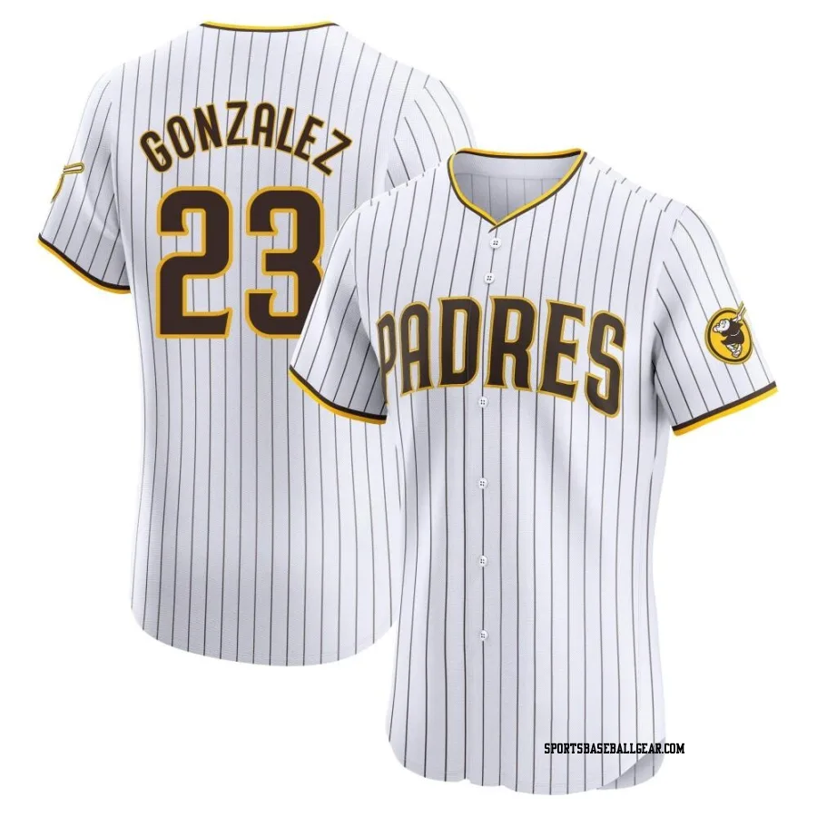 Adrian Gonzalez Men's San Diego Padres White Elite Home Jersey