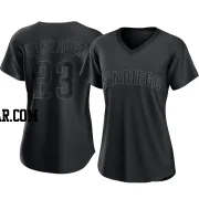 Adrian Gonzalez Women's San Diego Padres Black Authentic Pitch Fashion Jersey