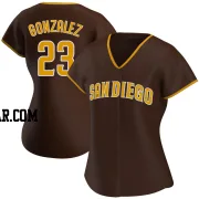 Adrian Gonzalez Women's San Diego Padres Brown Authentic Road Jersey