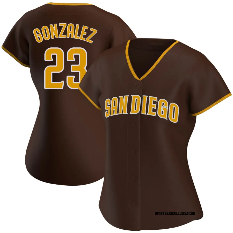 Adrian Gonzalez Women's San Diego Padres Brown Replica Road Jersey