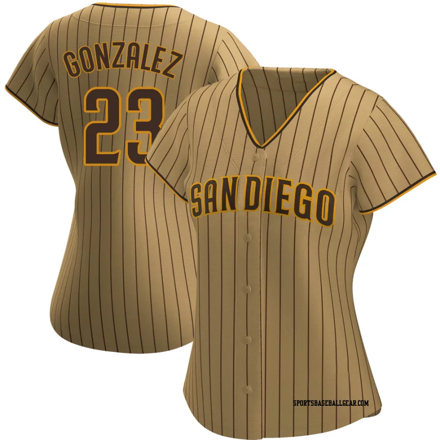 Adrian Gonzalez Women's San Diego Padres Tan/Brown Authentic Alternate Jersey