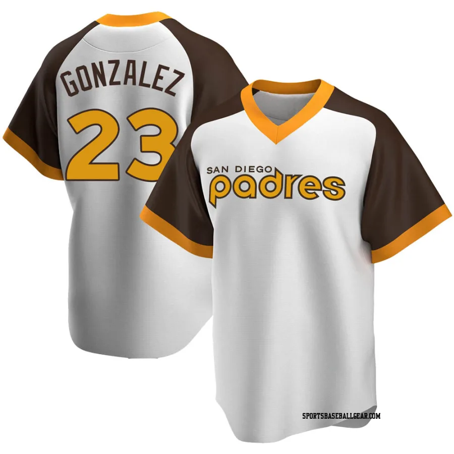 Adrian Gonzalez Youth San Diego Padres White Replica Home Cooperstown Collection Jersey