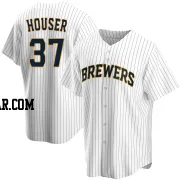 Adrian Houser Men's Milwaukee Brewers White Replica Home Jersey