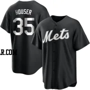 Adrian Houser Men's New York Mets Black/White Replica Jersey