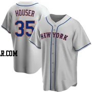 Adrian Houser Men's New York Mets Gray Replica Road Jersey