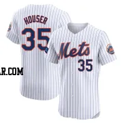 Adrian Houser Men's New York Mets White Elite Home Patch Jersey