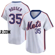 Adrian Houser Men's New York Mets White Limited Cooperstown Collection Jersey