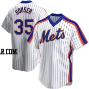 Adrian Houser Men's New York Mets White Replica Home Cooperstown Collection Jersey