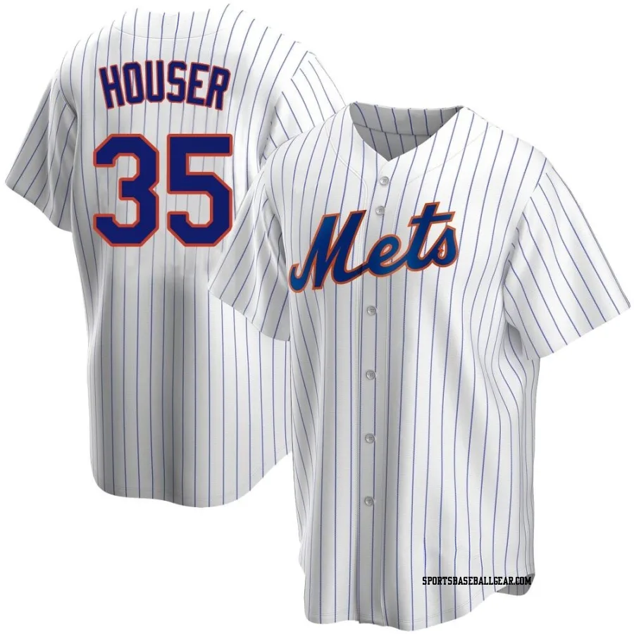 Adrian Houser Men's New York Mets White Replica Home Jersey