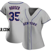 Adrian Houser Women's New York Mets Gray Authentic Road Jersey