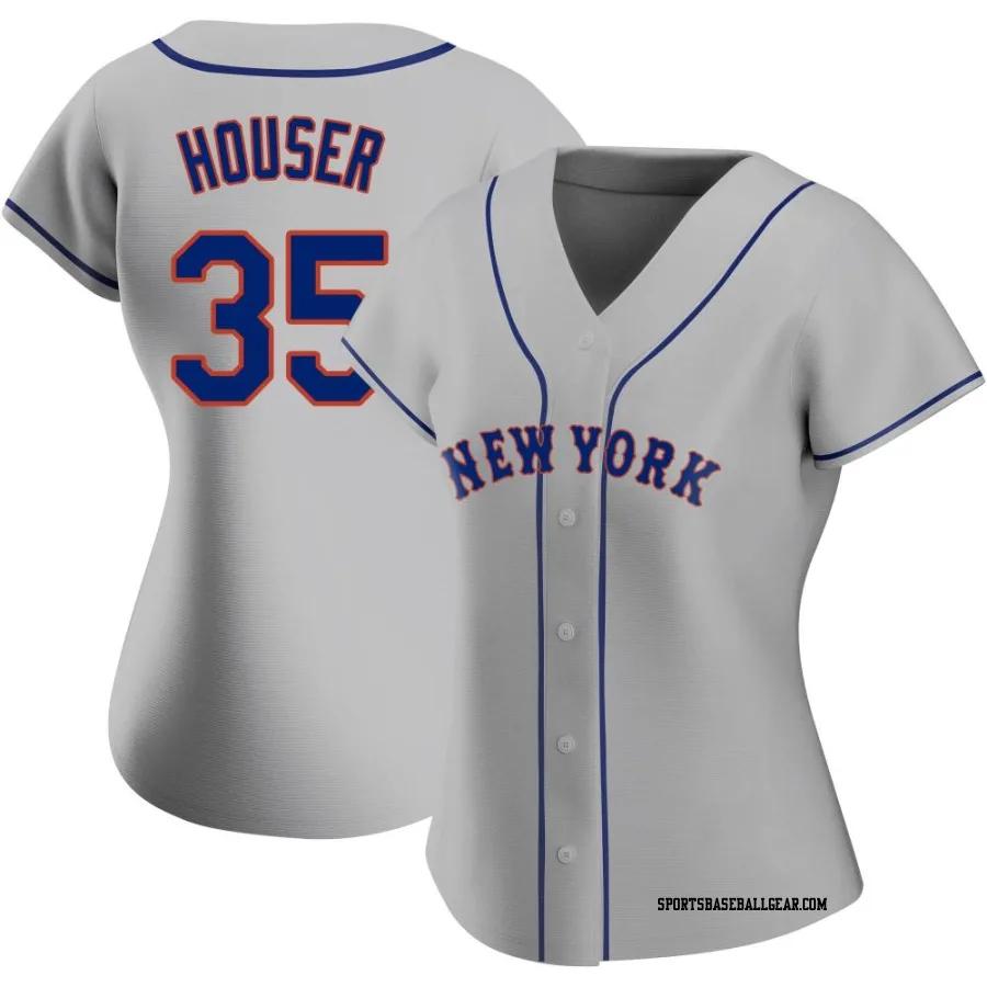 Adrian Houser Women's New York Mets Gray Authentic Road Jersey