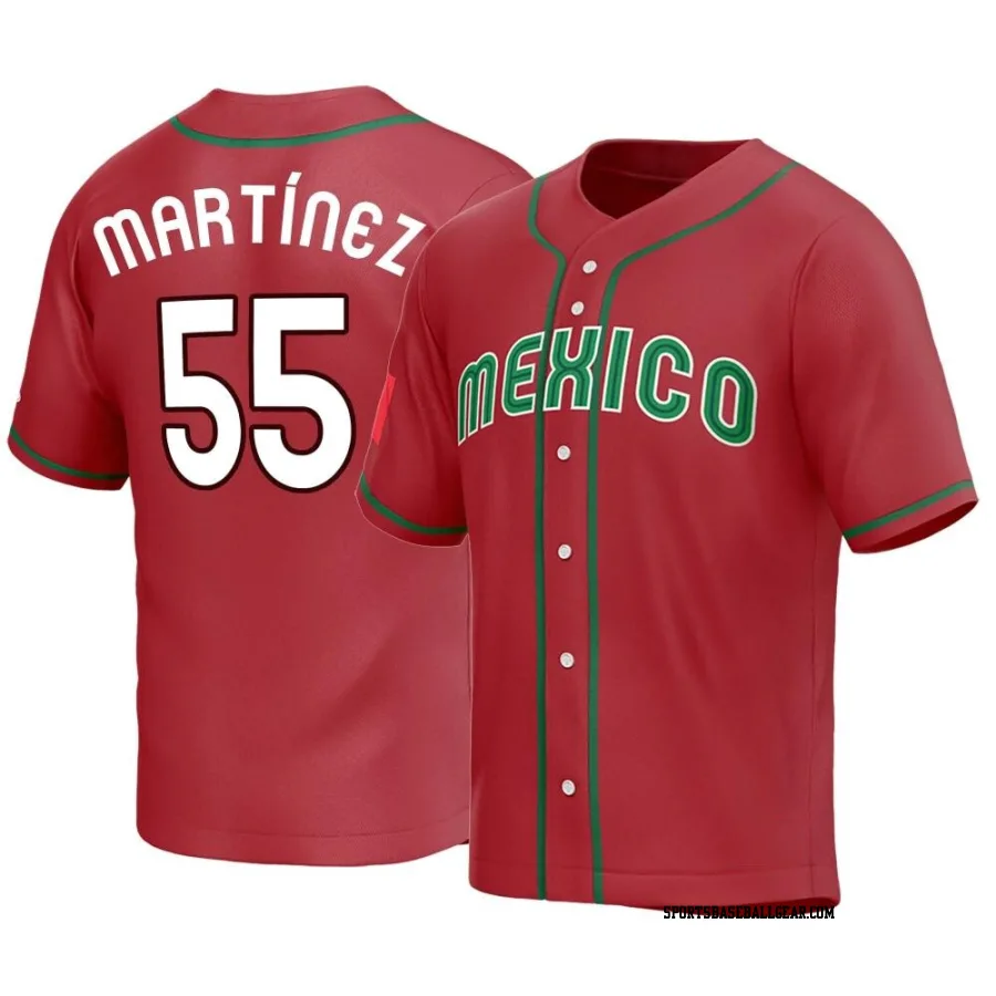 Adrian Martinez Men's Mexico Baseball Red Replica 2023 World Baseball Classic Jersey