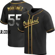 Adrian Martinez Men's Oakland Athletics Black Golden Replica Alternate Jersey