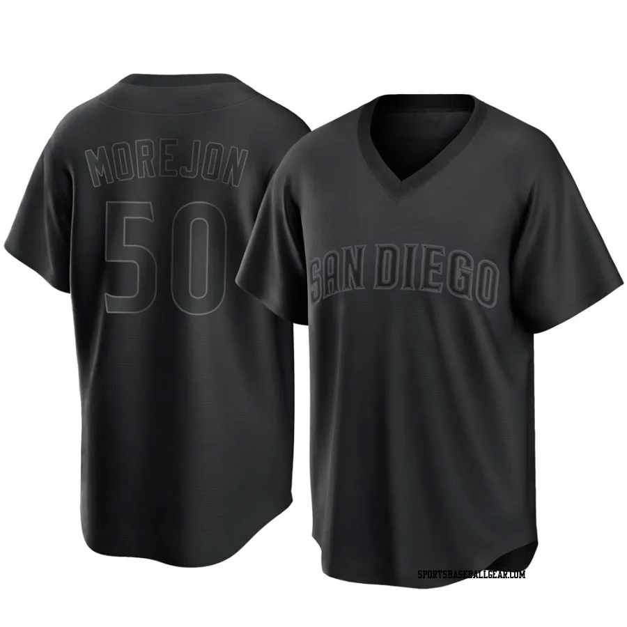 Adrian Morejon Men's San Diego Padres Black Replica Pitch Fashion Jersey