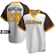 Adrian Morejon Men's San Diego Padres White Replica Home Cooperstown Collection Jersey