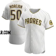 Adrian Morejon Men's San Diego Padres White/Brown Authentic Home Jersey