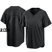 Adrian Sampson Men's Chicago Cubs Black Replica Pitch Fashion Jersey