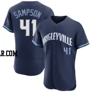 Adrian Sampson Men's Chicago Cubs Navy Authentic 2021 City Connect Jersey