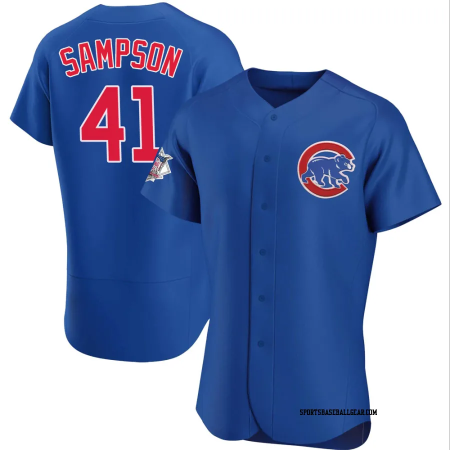 Adrian Sampson Men's Chicago Cubs Royal Authentic Alternate Jersey