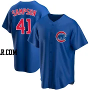 Adrian Sampson Men's Chicago Cubs Royal Replica Alternate Jersey