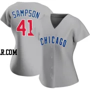 Adrian Sampson Women's Chicago Cubs Gray Authentic Road Jersey