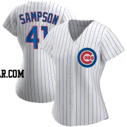 Adrian Sampson Women's Chicago Cubs White Authentic Home Jersey