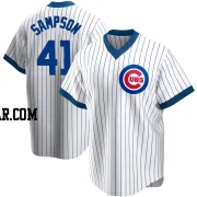 Adrian Sampson Youth Chicago Cubs White Replica Home Cooperstown Collection Jersey